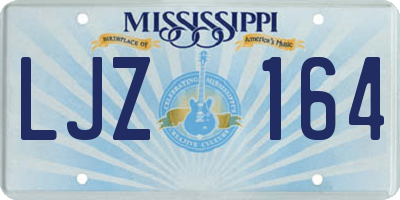MS license plate LJZ164