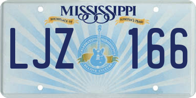 MS license plate LJZ166