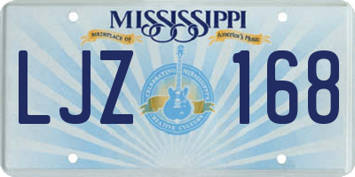 MS license plate LJZ168