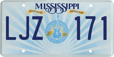 MS license plate LJZ171