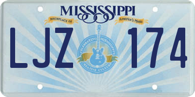 MS license plate LJZ174