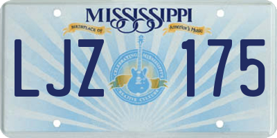 MS license plate LJZ175
