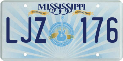 MS license plate LJZ176