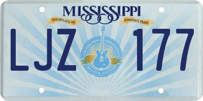 MS license plate LJZ177