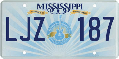 MS license plate LJZ187