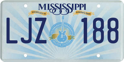 MS license plate LJZ188