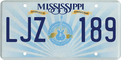 MS license plate LJZ189