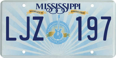 MS license plate LJZ197
