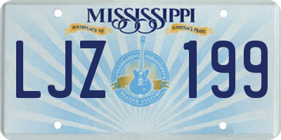 MS license plate LJZ199
