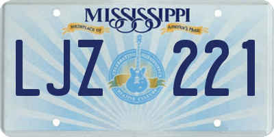 MS license plate LJZ221