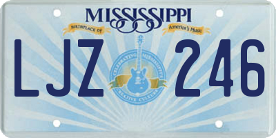 MS license plate LJZ246