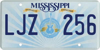 MS license plate LJZ256