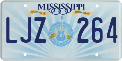 MS license plate LJZ264
