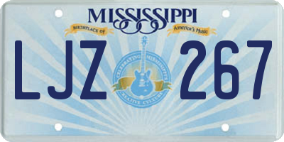MS license plate LJZ267
