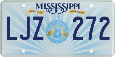 MS license plate LJZ272