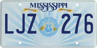 MS license plate LJZ276