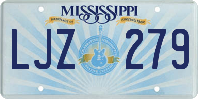 MS license plate LJZ279