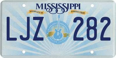 MS license plate LJZ282