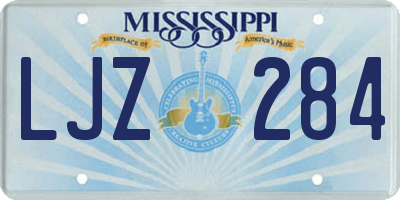 MS license plate LJZ284