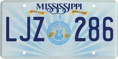 MS license plate LJZ286