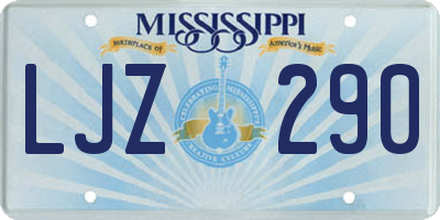 MS license plate LJZ290
