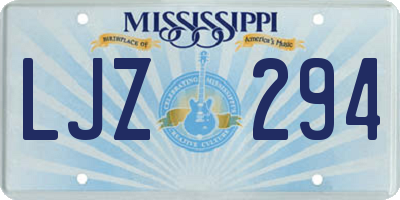 MS license plate LJZ294