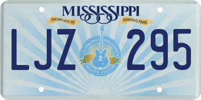 MS license plate LJZ295