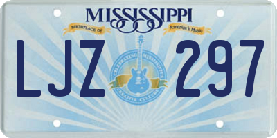 MS license plate LJZ297