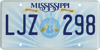 MS license plate LJZ298