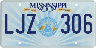 MS license plate LJZ306