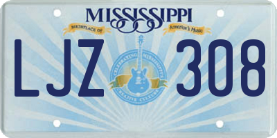 MS license plate LJZ308
