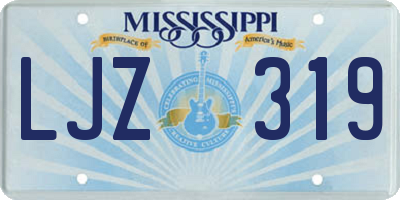 MS license plate LJZ319