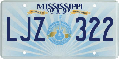 MS license plate LJZ322