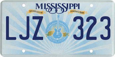 MS license plate LJZ323