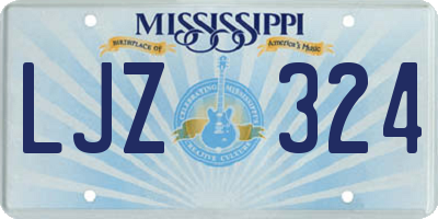 MS license plate LJZ324