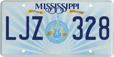 MS license plate LJZ328