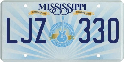 MS license plate LJZ330