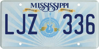 MS license plate LJZ336