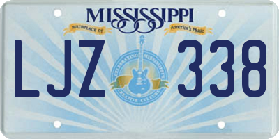 MS license plate LJZ338