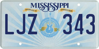 MS license plate LJZ343