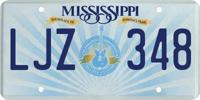 MS license plate LJZ348