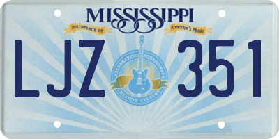MS license plate LJZ351