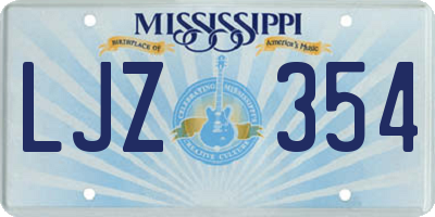 MS license plate LJZ354