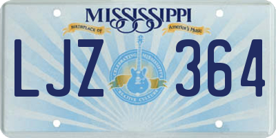 MS license plate LJZ364