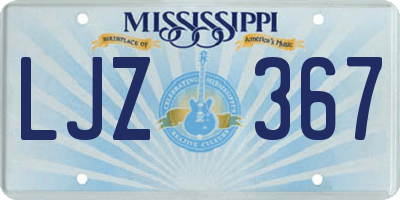 MS license plate LJZ367
