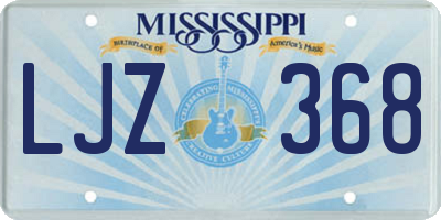 MS license plate LJZ368