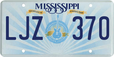 MS license plate LJZ370
