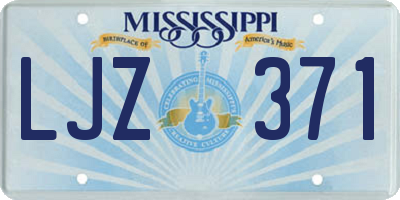 MS license plate LJZ371