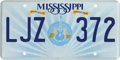 MS license plate LJZ372