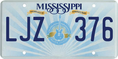 MS license plate LJZ376